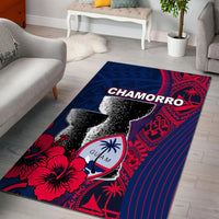 Guam Chamorro Area Rug Flag Color Style LT6 Blue - Polynesian Pride