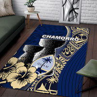 Guam Chamorro Area Rug Blue Style LT6 - Polynesian Pride