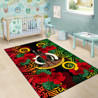 Vanuatu And Hibiscus Area Rug LT6 - Polynesian Pride