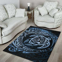 Hawaiian Map Turtle Polynesian Circle Rug AH - Polynesian Pride
