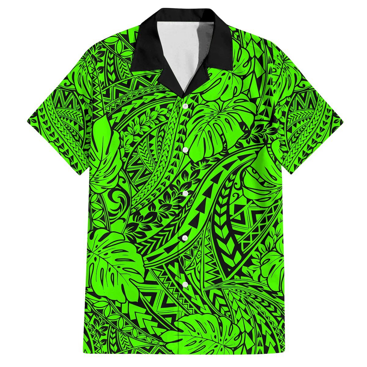 Matching Hawaiian Outfits For Couples Polynesian Tribal Art Green LT14 - Polynesian Pride