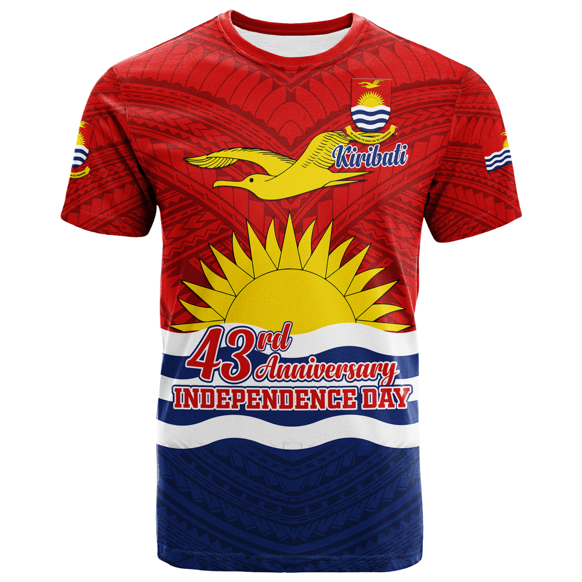 Kiribati 43rd Independence Celebrations T Shirt LT12 Unisex Blue - Polynesian Pride