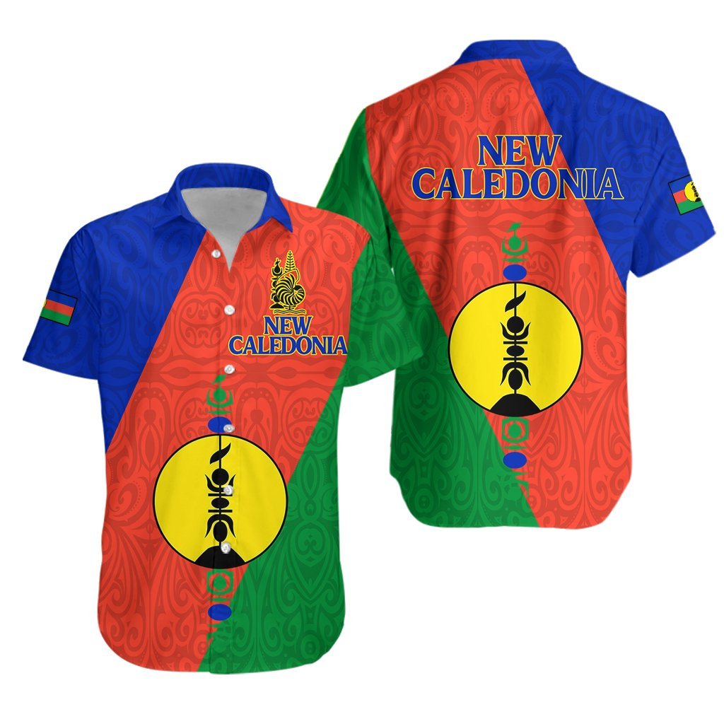 New Caledonia Hawaiian Shirt - Flag Style - LT12 Red - Polynesian Pride