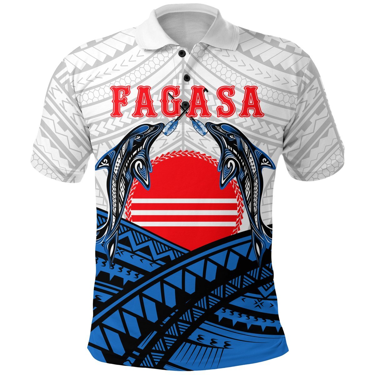 American Samoa Polo Shirt Fagasa Fealofani Samoa LT12 Unisex Blue - Polynesian Pride