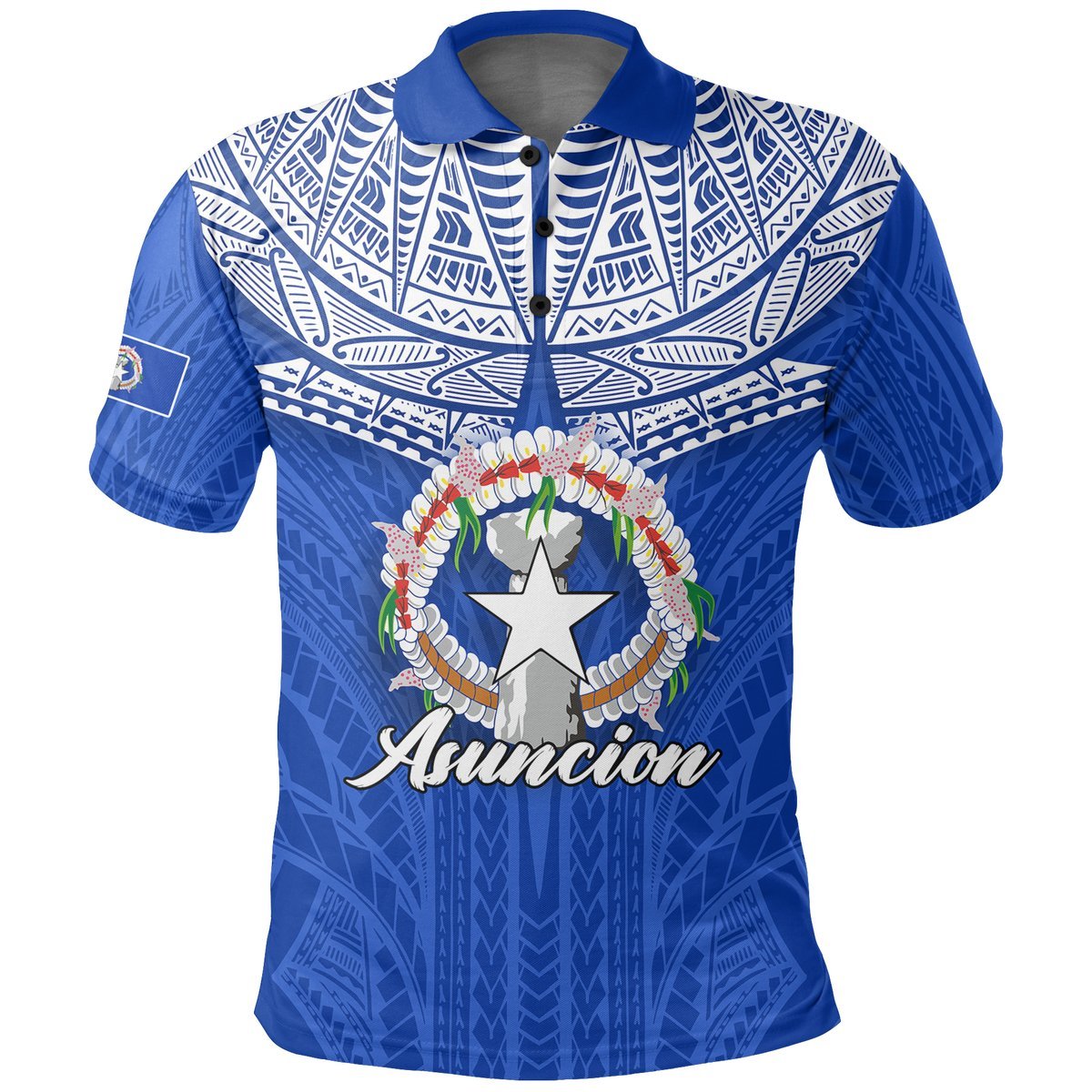 Custom Northern Mariana Islands Asuncion Polo Shirt LT12 Unisex Blue - Polynesian Pride