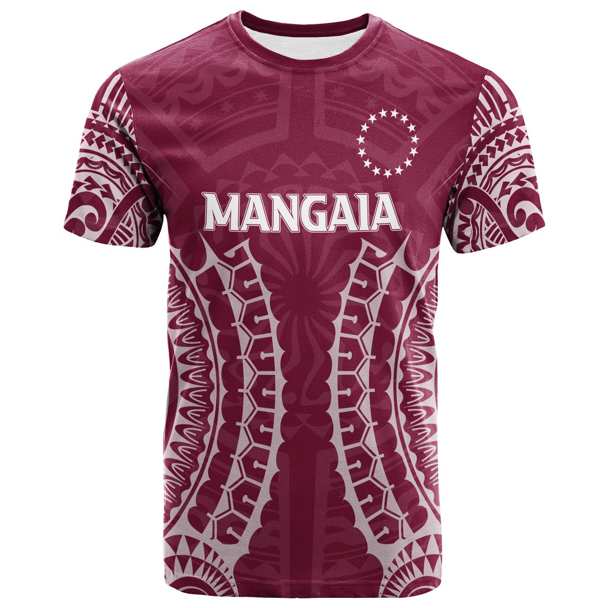 Cook Islands Mangaia T Shirt Tribal Pattern LT12 Pink - Polynesian Pride