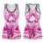 Personalised Pink Out Hollow Tank Top Breast Cancer Awareness Polynesian Pattern White Version LT01