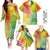 Hawaii Family Matching Outfits Polynesia Off Shoulder Long Sleeve Dress And Shirt Family Set Clothes Plumeria Reggae Curves LT7 Reggae - Polynesian Pride