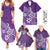 Hawaii Family Matching Outfits Polynesia Summer Maxi Dress And Shirt Family Set Clothes Plumeria Purple Curves LT7 Purple - Polynesian Pride