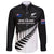 New Zealand Silver Fern Rugby Long Sleeve Button Shirt All Black 2023 Go Champions Maori Pattern LT14