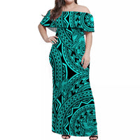 Polynesian Pride Hawaiian Shirt Polynesia Tribal Tattoo Plumeria Turquoise LT14 Women Turquoise - Polynesian Pride