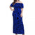 Polynesian Pride Off Shoulder Long Dress Polynesia Tribal Tattoo Plumeria Blue LT14 Women Blue - Polynesian Pride