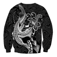 (Custom Personalised) Polynesian Shark Tattoo Hawaii Tribal Sweatshirt - LT12 - Polynesian Pride