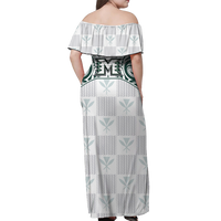 Hawaii Kanaka Molokai High School Off Shoulder Long Dress - LT12 - Polynesian Pride