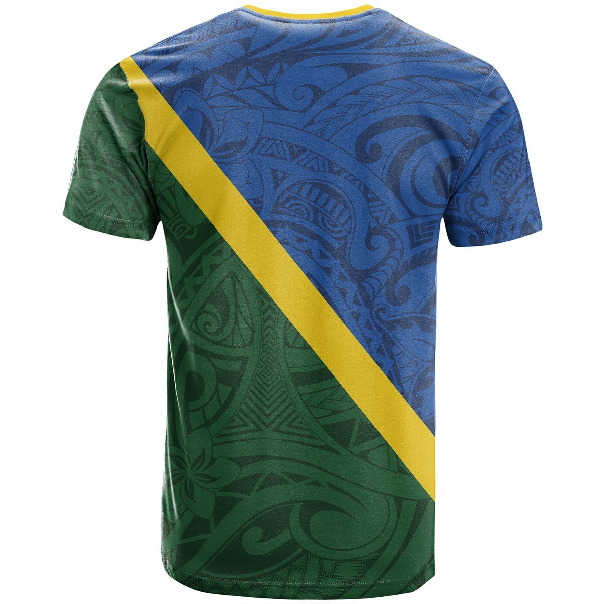 Solomon Islands Polynesian Tribal Flag Style T Shirt LT03 - Polynesian Pride