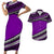 Polynesian Couples Matching Outfits Combo Bodycon Dress And Hawaii Shirt Simple Purple No.2 LT6 - Polynesian Pride