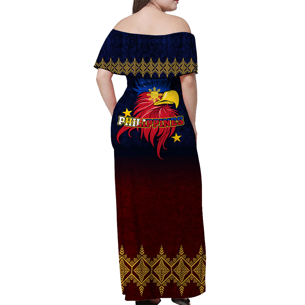 Sigma Gamma Rho Girl Art Off Shoulder Long Dress - LT12 - Polynesian Pride
