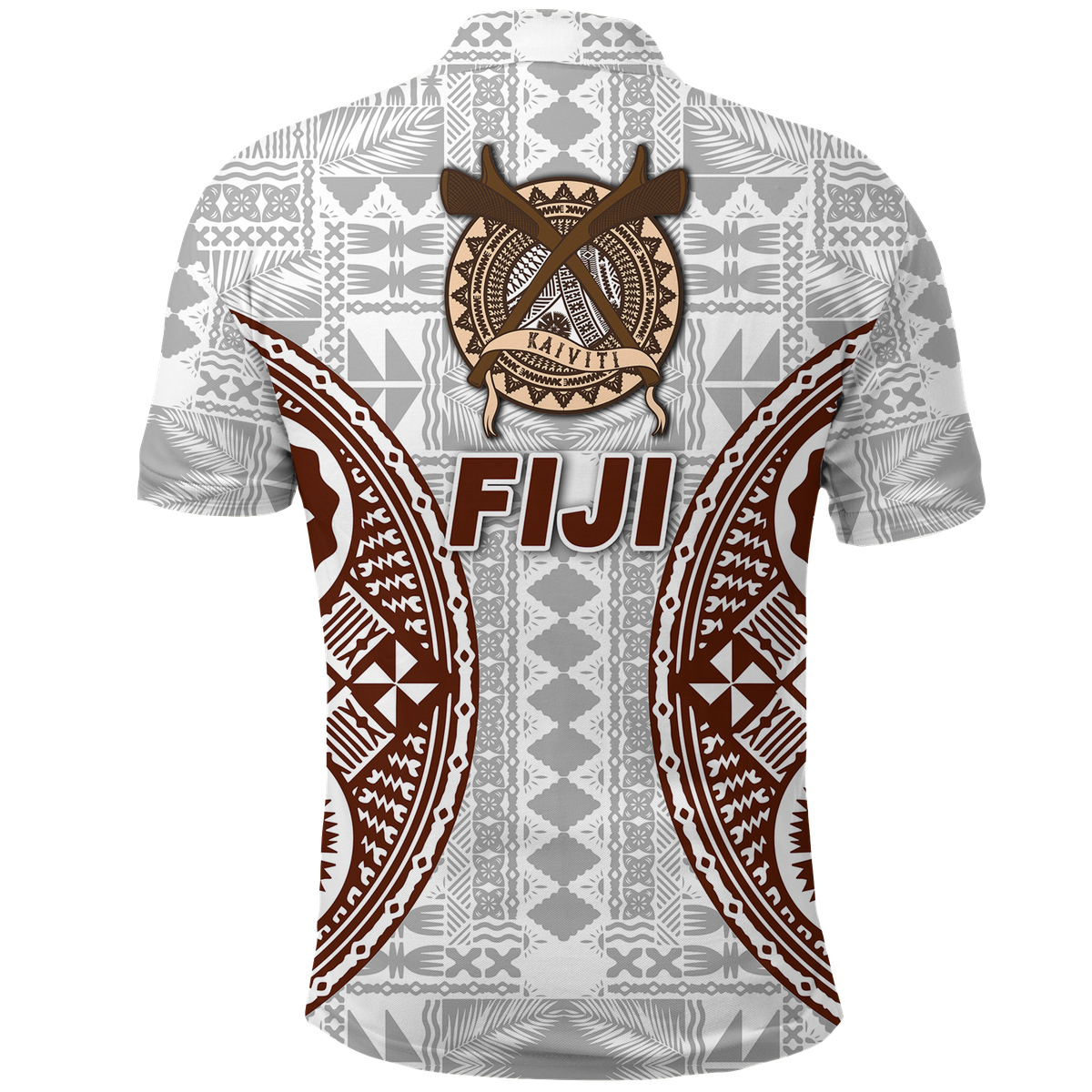 Fiji Kaiviti Tapa Pattern Polo Shirt LT12 - Polynesian Pride