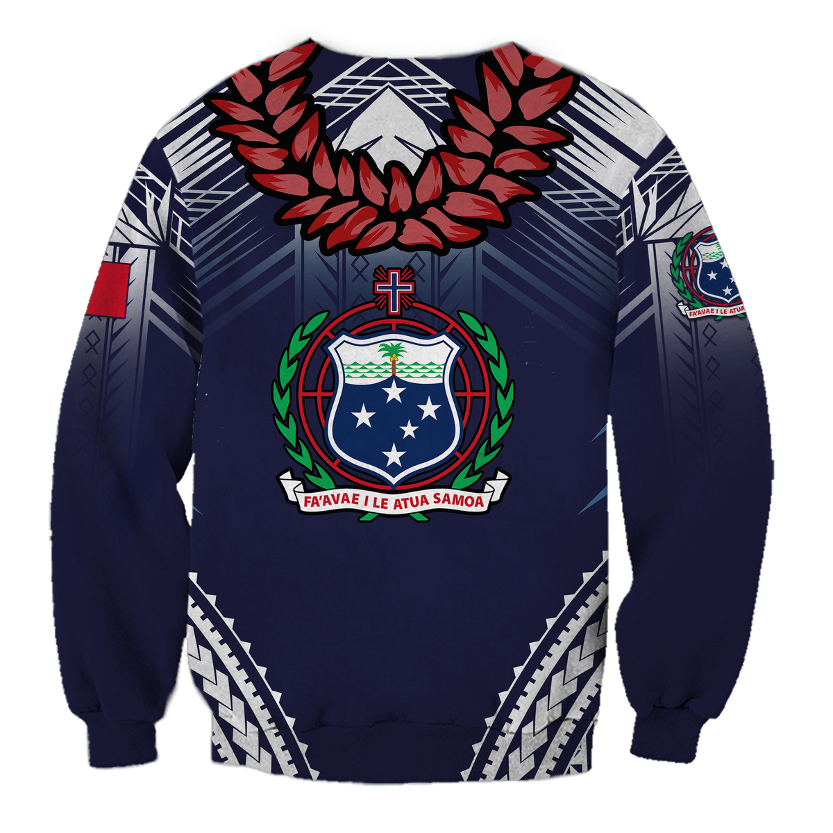 (Custom Personalised) Samoan Ula Fala Art Sweatshirt - LT12 - Polynesian Pride