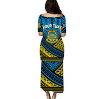 (Custom Personalised) Tuvalu Puletasi Dress 44th Independence Anniversary - Tribal Pattern - LT12 - Polynesian Pride