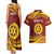 Personalised Tonga High School Couples Matching Tank Maxi Dress and Hawaiian Shirt Happy 77 Years Anniversary LT14