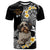 Custom Photo Happy International Dog Day T Shirt Tropical Flowers With Polynesian Pattern CTM14