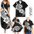 Polynesia Family Matching Outfits Summer Maxi Dress And Hawaiian Shirt Plumeria With Tribal Pattern Black Vibes LT14 - Polynesian Pride