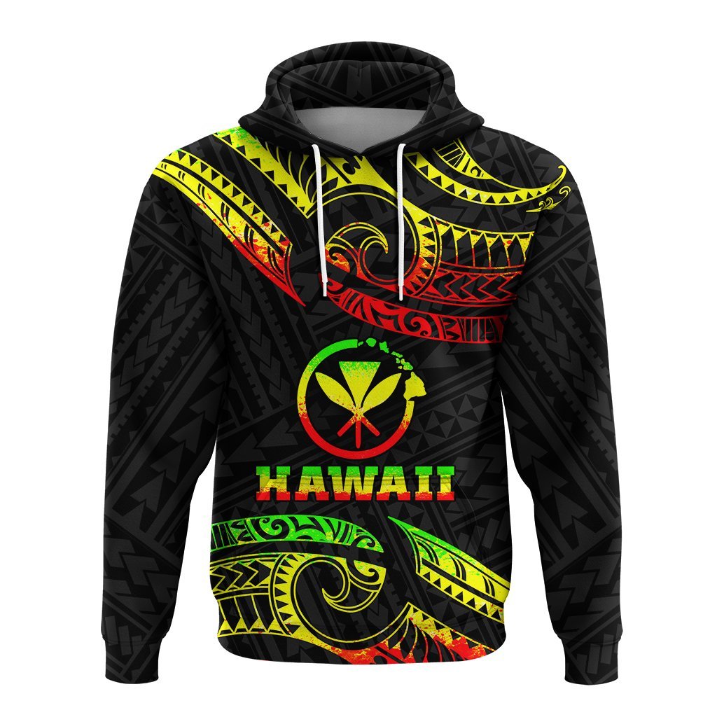 Hawaii Hoodie Tribal Pattern Reggae LT12 - Polynesian Pride