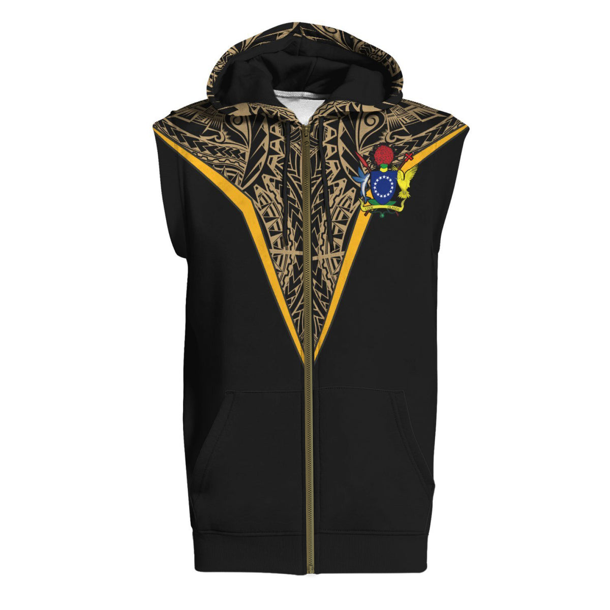Cook Islands Sleeveless Hoodie (Womens/Mens) - Polynesian Pride