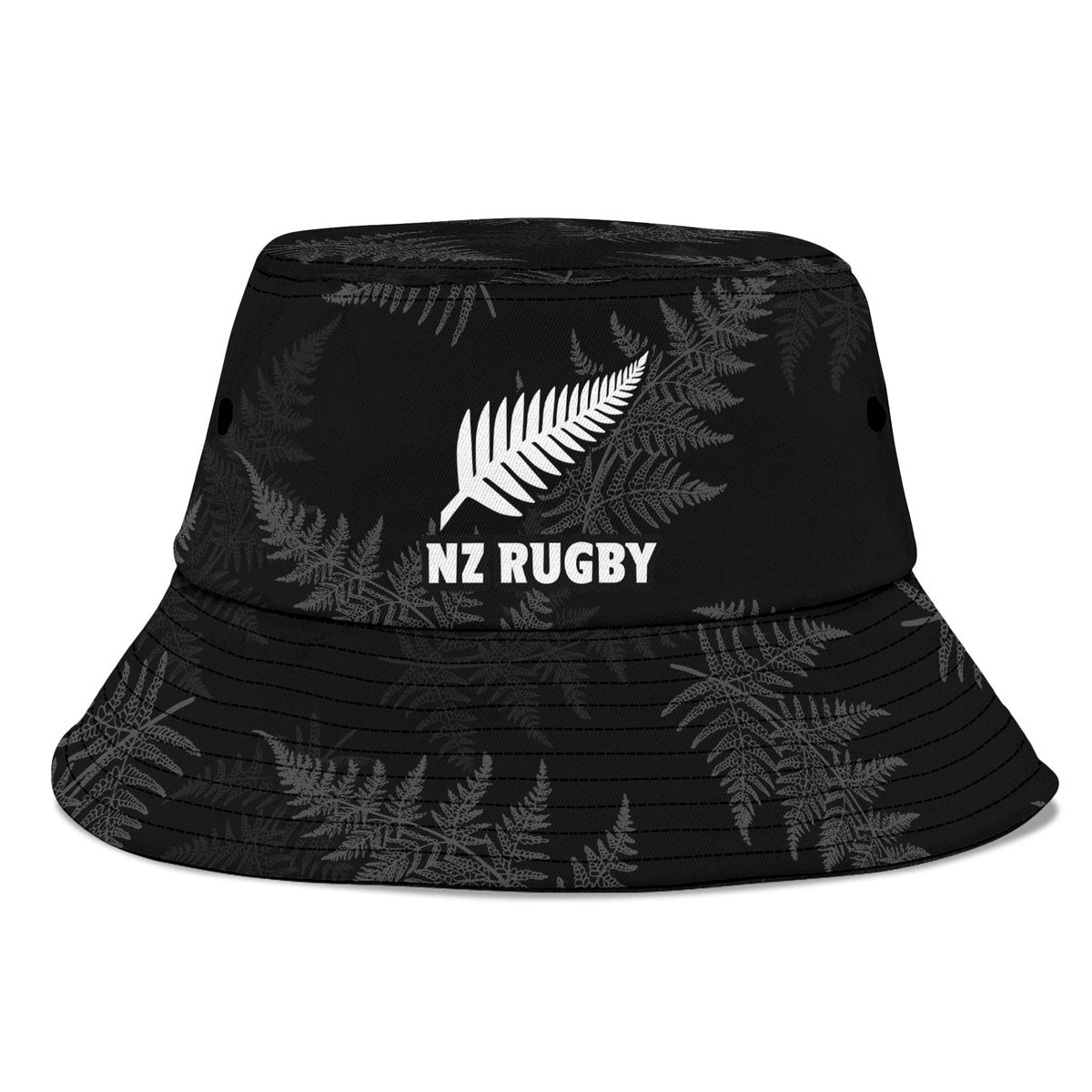 New Zealand Silver Fern Rugby Bucket Hat 2023 Go Aotearoa World Cup LT14 Bucket Hat Universal Fit Black - Polynesian Pride