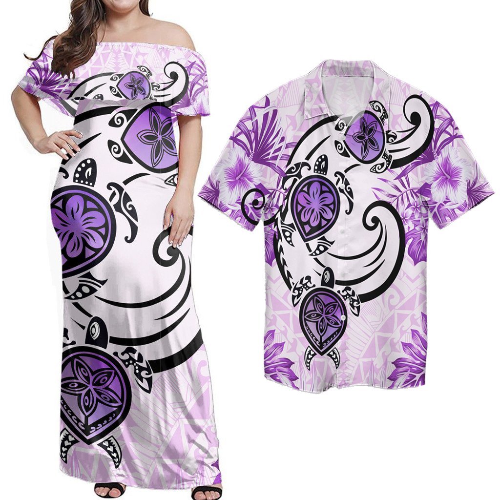 Hawaii Matching Dress and Hawaiian Shirt Hawaii Polynesian Plumeria Hibiscus Turtle Jack Style Pink RLT14 No Dress - Polynesian Pride