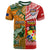 Custom Mate Maa Tonga and Wallabies Rugby T Shirt Polynesian Mix Aboriginal LT14 Red - Polynesian Pride