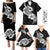 Polynesia Family Matching Outfits Puletasi Dress And Hawaiian Shirt Plumeria With Tribal Pattern Black Vibes LT14 - Polynesian Pride