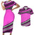 Polynesian Couples Matching Outfits Combo Bodycon Dress And Hawaii Shirt Simple Pink LT6 - Polynesian Pride