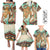 Hawaii Family Matching Outfits Puletasi Dress And Hawaiian Shirt Polynesian Shark Sea Turtle Dreamy LT14 - Polynesian Pride