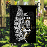 (Custom Personalised) New Zealand Silver Fern Rugby Flag All Black Maori Version Black LT14 - Polynesian Pride