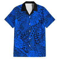 Matching Hawaiian Outfits For Couples Polynesian Tribal Art Blue LT14 No Dress Blue - Polynesian Pride