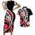 Plumeria Polynesian Couples Matching Outfits Combo Bodycon Dress And Hawaii Shirt Trending Red LT6 - Polynesian Pride