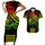 Kakau Hawaiian Polynesian Couples Matching Outfits Combo Bodycon Dress And Hawaii Shirt Reggage LT6 - Polynesian Pride