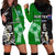 (Custom Personalised) New Zealand And Ireland Rugby Hoodie Dress All Black Maori Mix Shamrocks LT14 Black - Polynesian Pride