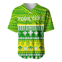 (Custom Personalised) Hawaii Christmas Baseball Jersey Polynesian Mele Kalikimaka Santa Claus LT13 - Polynesian Pride