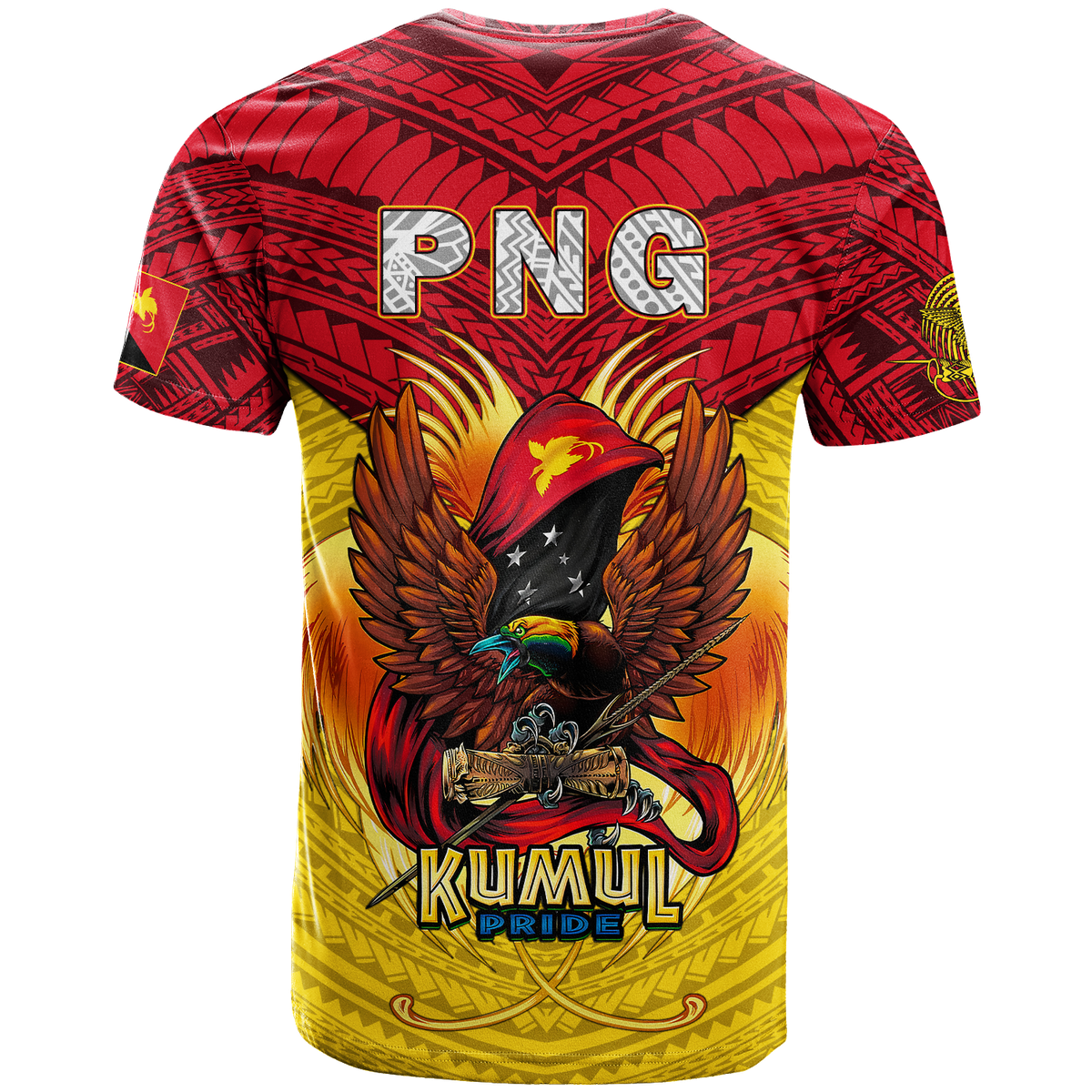 Papua New Guinea Rugby Kumul Pride T Shirt LT2 - Polynesian Pride