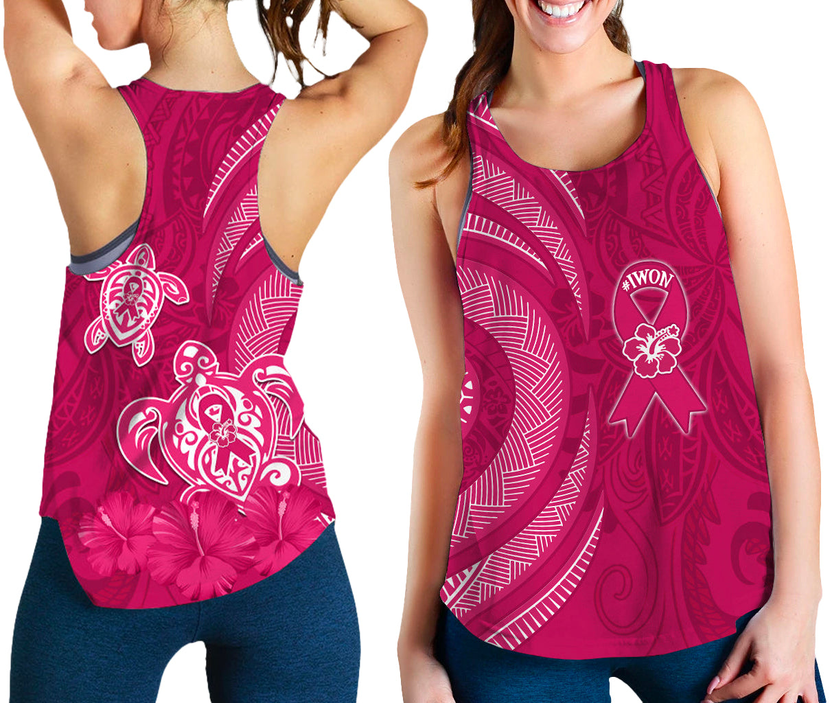 Custom request - #iWon 14/03/24 - Women Racerback Tank LT9 - Polynesian Pride