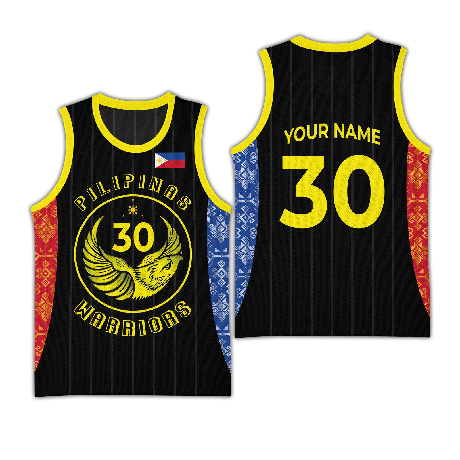 Philippines Basketball Jersey Pilipinas Warriors Black Color LT03 - Polynesian Pride