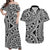 Polynesian Matching Dress and Hawaiian Shirt Tattoo Plumeria Black LT14 Black - Polynesian Pride