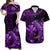 Polynesian Matching Dress and Hawaiian Shirt Hawaii Kakau Kanaka with Tribal Hammerhead Shark Purple LT14 Purple - Polynesian Pride