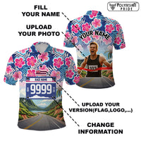 Custom Race Bib and Photo Marathon Nature and Tropical Style Polo Shirt CTM03 Multicolor - tartan-scottish