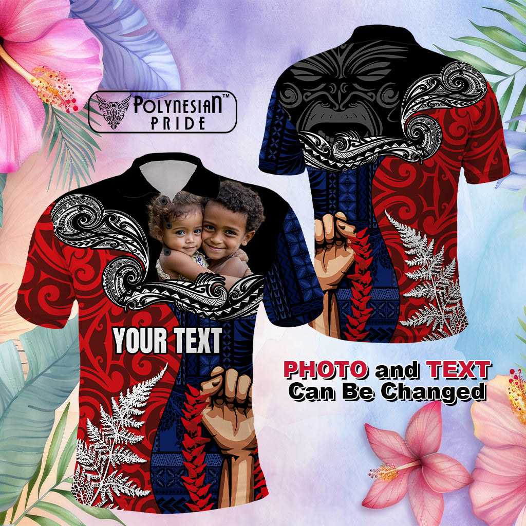 Custom Photo Aotearoa Samoa Toitu Te Tiriti Polo Shirt Honour the Treaty Te Tiriti Is Us CTM03 Multicolor - tartan-scottish