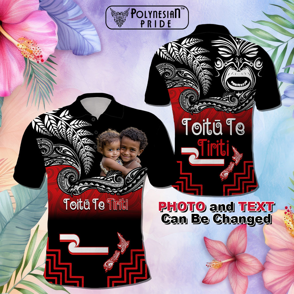 Custom Photo Aotearoa Toitu Te Tiriti Polo Shirt New Zealand Honour the Treaty - Fight Together CTM03 Multicolor - Polynesian Pride