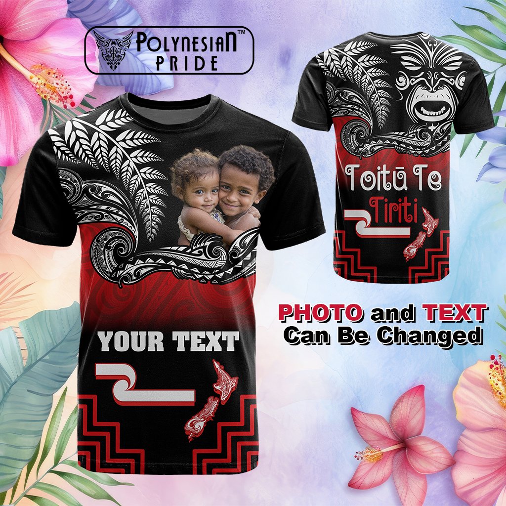 Custom Photo Aotearoa Toitu Te Tiriti T Shirt New Zealand Honour the Treaty - Fight Together CTM03 Multicolor - Polynesian Pride